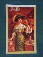 Card calendar, Pepsi soft drink, Pécs brewery, brewery, graphic artist, year, female model, 1978, (2)