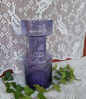 Beautiful purple bohemia? Czech? Murano? Glass vase collector's mid-century modern home decoration heirloom