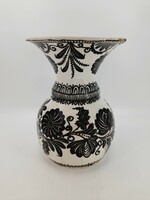 Hódmezővásárhelyi kerámia váza, Kincses Imre, 21,8 cm