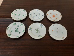 6 db  Antik Herendi porcelán süteményes tányér