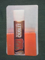 Card calendar, Romania, Nivea cosmetics, doublet deodorant, 1978, (2)