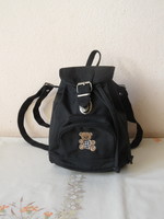 Small black teddy backpack