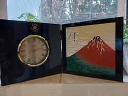 Japán Lily kihajtható nagy óra  Fuji képével