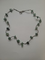 Art deco Fluorit zöld köves ezüst nyakék!