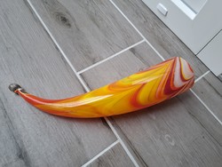 Beautiful Carlo Moretti? Horn ornament glass collector's mid-century modern home decoration heirloom