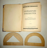 "Cipészipari Ismeretek" Ipari Szakkönyvtár 28-30(1930-s évekből), illusztrált antik szakkönyv