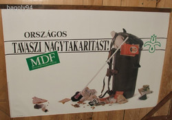 MDF election political poster 1990 - national spring cleaning 98 x 68 cm.