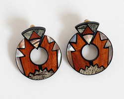 Art deco stílusú designer fülbevaló pár - fülklipszek