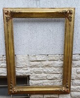 Antique huge Biedermeier painting frame mirror decoration. Video.