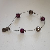 Carrie Elspeth/ Connie Fisher steel glass sphere bracelet 20cm