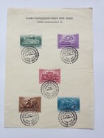 1936. Budavár - stamp set with commemorative stamp, on paper