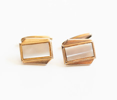 Pair of retro mother-of-pearl inlaid cufflinks - Christmas gift for men