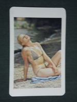Kártyanaptár, Centrum Áruház, erotikus női modell,1979 ,   (2)