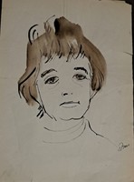 Borsos Miklós (Nagyszeben, 1906. . – Budapest, 1990.Tusrajz II.Mérete:22x30 cm