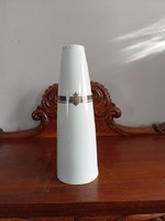 Hófehér Zsolnay porcelán váza 20 cm