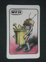 Card calendar, bee waste utilization company, graphic artist, advertising doll, figure, robot, 1979, (2)