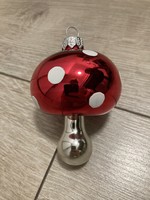 Nagyobbacska retro üveg gomba karácsonyfa dísz