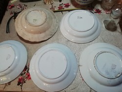 Antik Gránit tányérok 5 db . A képeken látható állapotban van