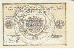 Magyarország 200 korona REPLIKA 1918 UNC