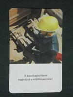 Card calendar, máv railway, accident prevention, train switching, 1979, (2)