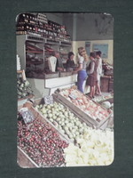 Kártyanaptár, Zöldért zöldség gyümölcs üzletek ,1979 ,   (2)