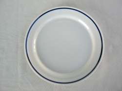 Zsolnay porcelain blue striped canteen pattern small cake plate 19 cm