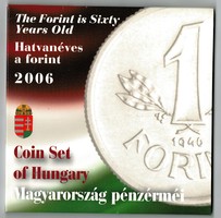 2006 Magyarország pénzérméi PROOF Hatvanéves a forint  ezüst pp 1946  forinttal