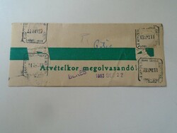 Za470.4 Banknote stacking label (cardboard) 1963 Hungarian national bank