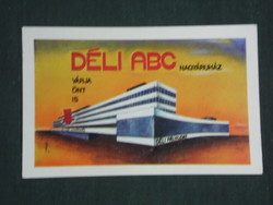 Kártyanaptár, Budai munkás ÁFÉSZ,Déli pályaudvar ABC áruház,grafikai rajzos, 1979 ,   (2)