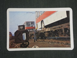 Kártyanaptár, MÁV vasút, szállítás, IKARUS autóbusz, 1980 ,   (2)