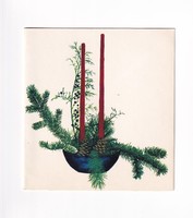 K:152 Karácsonyi nagyméretű széinyitható képeslap (Képzőművészeti Alap)