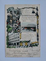 Régi képeslap 50. jubileumi levelezőlap Rosenheim 1855 - 1905
