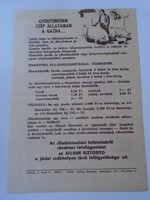 ZA470.2  Állami Biztosító  -Gyönyörködik szép állataiban a gazda- biztosítási reklám 1950 körül