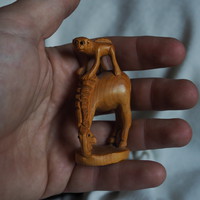 Majom Ló Lovas Fa Állat japán netsuke necuke Miniatűr fafaragás Feng Shui Kínai Keleti Horoszkóp
