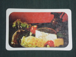 Kártyanaptár, ÁFÉSZ vendéglátás, sajt tál, 1979 ,   (2)