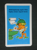 Kártyanaptár, PIÉRT vállalat,kéztörlő, grafikai rajzos, Makk Marci reklám figura, 1980 ,   (2)