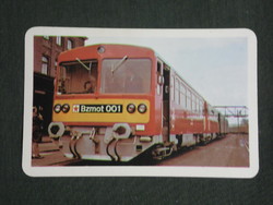 Card calendar, máv railway, travel, bzmot 001 locomotive assembly, 1980, (2)