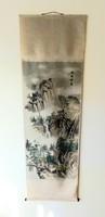 Japanese silk picture roll negotiable art deco design