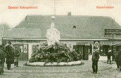 E - 096  Rákospalota és környéke archív fotói reproduktív lapokon: Kossuth szobor
