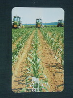 Card calendar, agricultural combine, tractor, machine, corn field, 1980, (2)