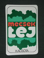Card calendar, Mecsek Tej dairy company, Kaczóta, Pécs, graphic artist, 1981, (2)