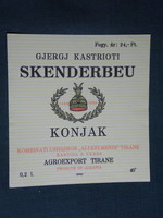 Konyak címke, Albánia, Skenderbeu Konjak