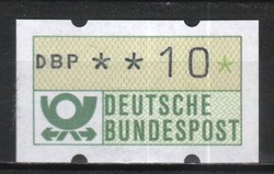 Autómata bélyegek 0009 (Német) Mi autómata 1 10 Pfg  postatiszta   1,50 Euró