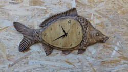 Carp clock carp fishing rod fishing gift fish clock fish wooden fish fishing product fishing bait wooden clock clock