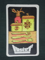 Kártyanaptár, Vasért iparcikk vállalat,grafikai rajzos,, 1980 ,   (2)