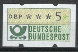 Autómata bélyegek 0027 (Német) Mi autómata 1 postatiszta, sorszámozott   5 Pfg.   2,30 Euró