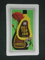 Card calendar, herbarium medicinal plant sales company, Bánfi hair spirit, 1980, (2)