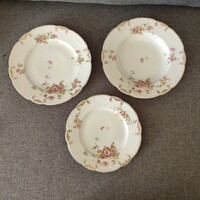 3-piece plates with a carnation pattern