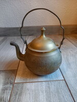 Gorgeous old copper coffee pot (15x16.5x12.5 cm)