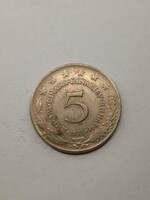 Jugoszlávia 5 dinár 1975